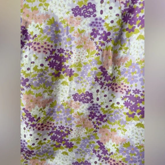 Vintage Y2K Purple Floral Mini Skirt Fairycore Cottagecore Low Rise - Picture 8 of 12